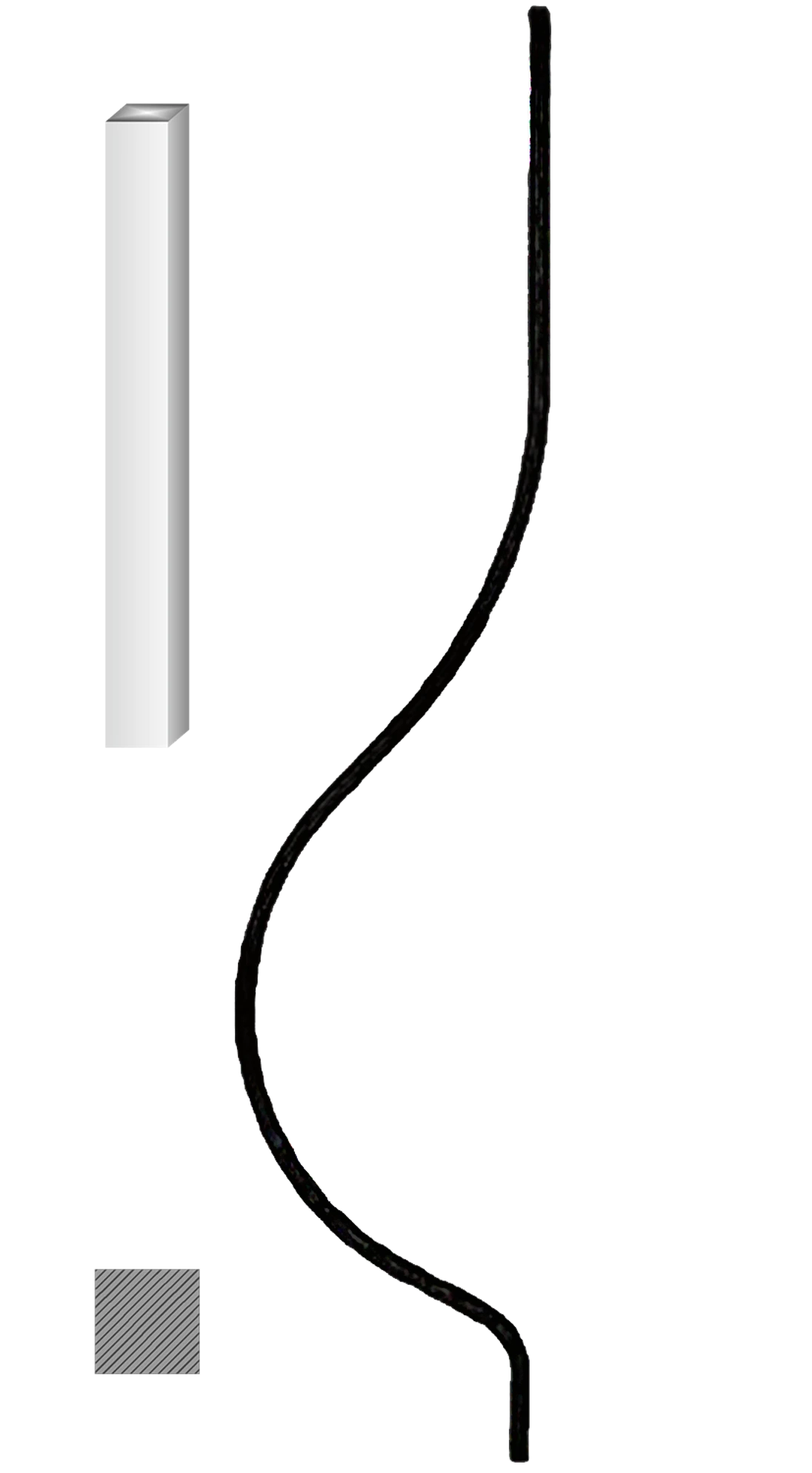 Tyč 12 x 12 mm, 1000 x 220 mm