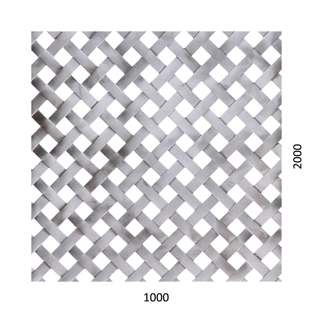 Děrovaný plech - tkanina Zn, otvor: 10x10 mm, rozteč: 18 mm,  (1000x2000x1,0 mm)