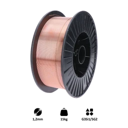 Drôt zvárací 1,2 mm, MIG/MAG(CO2), G3Si1/SG2, 15 kg