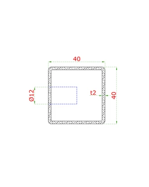 Nerezový sloup fr. balkón, boční kotvení, 5dírový, levý - slide 2