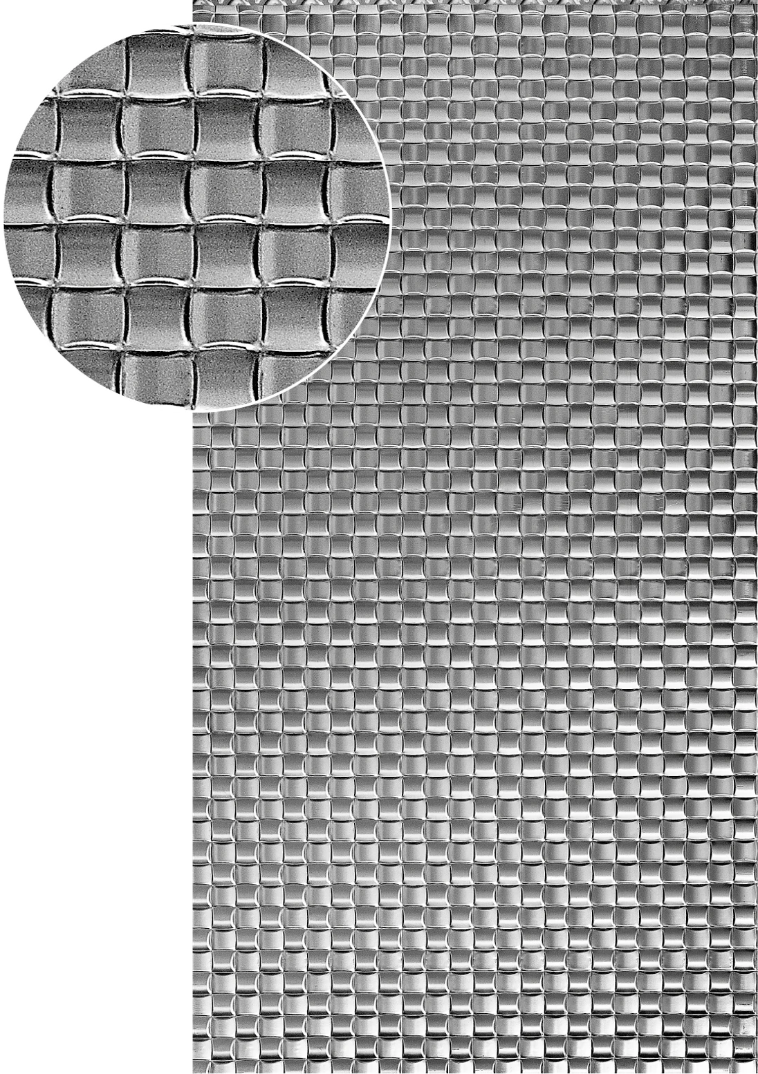 Plech 2000 x 1000 x 1,1 mm, bez úpravy, pletenina, 3D vzor