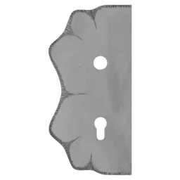 Štít 250 x 125 x 3 mm, rozteč 90 mm, zdobený, ľavý