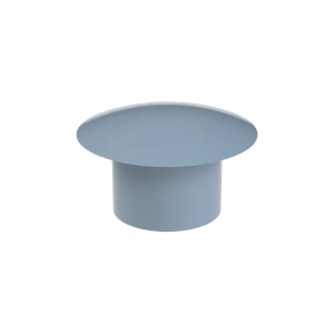 Vnitřní krytka kulatá ø 13 mm, otvor ø 8 mm, šedá, plast - slide 1