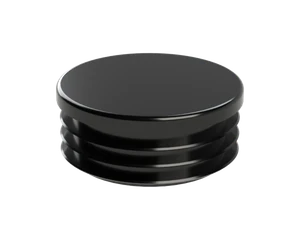 Vnútorná krytka guľatá ø 60 mm plastová, čierna - slide 1