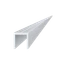 U profil 20,5 x 22 x 6000 mm, hliník, bez povrchovej úpravy