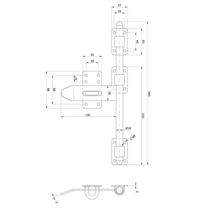 DOPREDAJ Rígeľ navárací ø 16 mm, L = 340 mm, pozinkovaný - slide 1