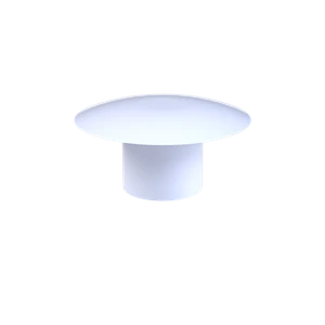 Vnútorná krytka guľatá ø 13 mm, otvor ø 6 mm, biela, plast - slide 1