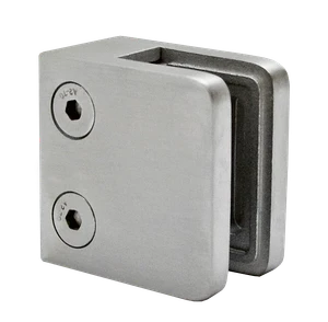 Svorka skla/plechu na jokel 40 x 40 mm, brúsená AISI 304 - slide 0