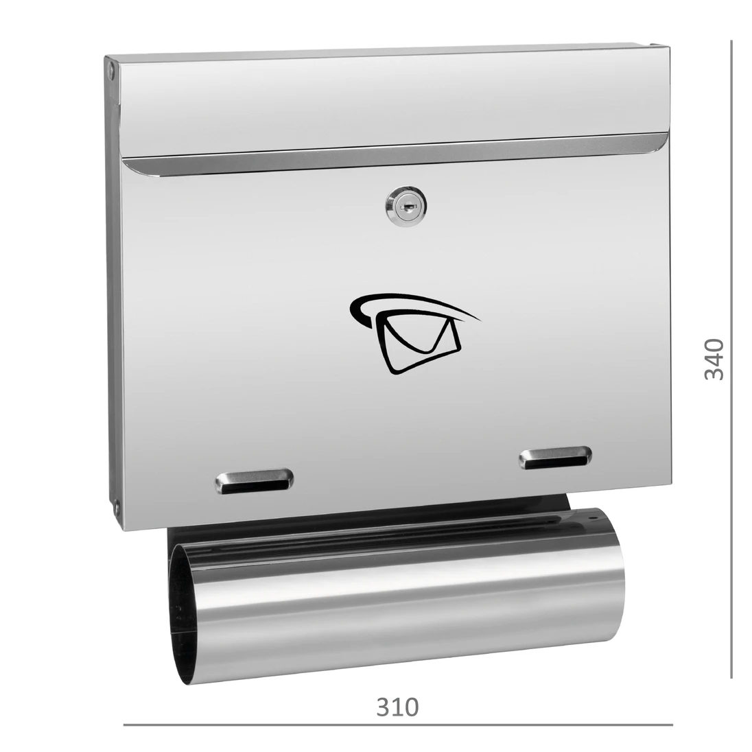 Schránka poštová, max. formát listu A4, leštená AISI 304
