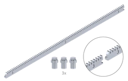 Hřeben kov 30 x 8 x 1000 mm, M4, max do 1200 kg