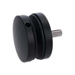 Svorka na sklo 8 - 16 mm, brúsená AISI 304, čierna farba