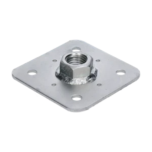 Horní deska 110x110 s maticí M24, žárový pozink, výška 23mm, patka pilíře - slide 3