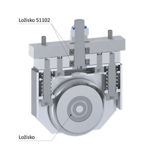 Otočné vodiace koliesko ø 80 mm, pre U profil ø 16 mm - slide 3