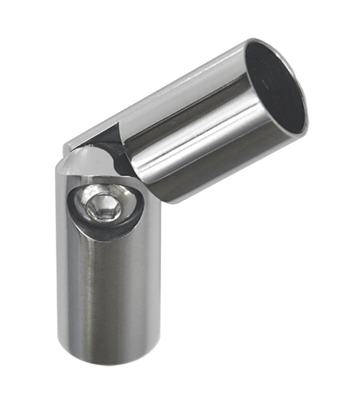 Spoj s kĺbom ø 14 mm (0-100°), leštená nerez AISI 304