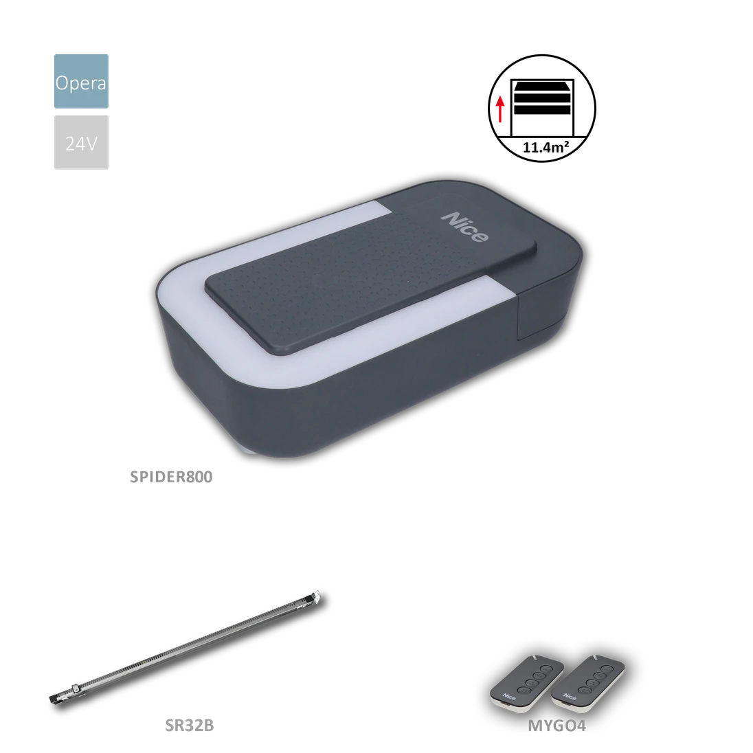 SPIDER32BDKCE sada pre sekcionálnu bránu do 11,4 m2