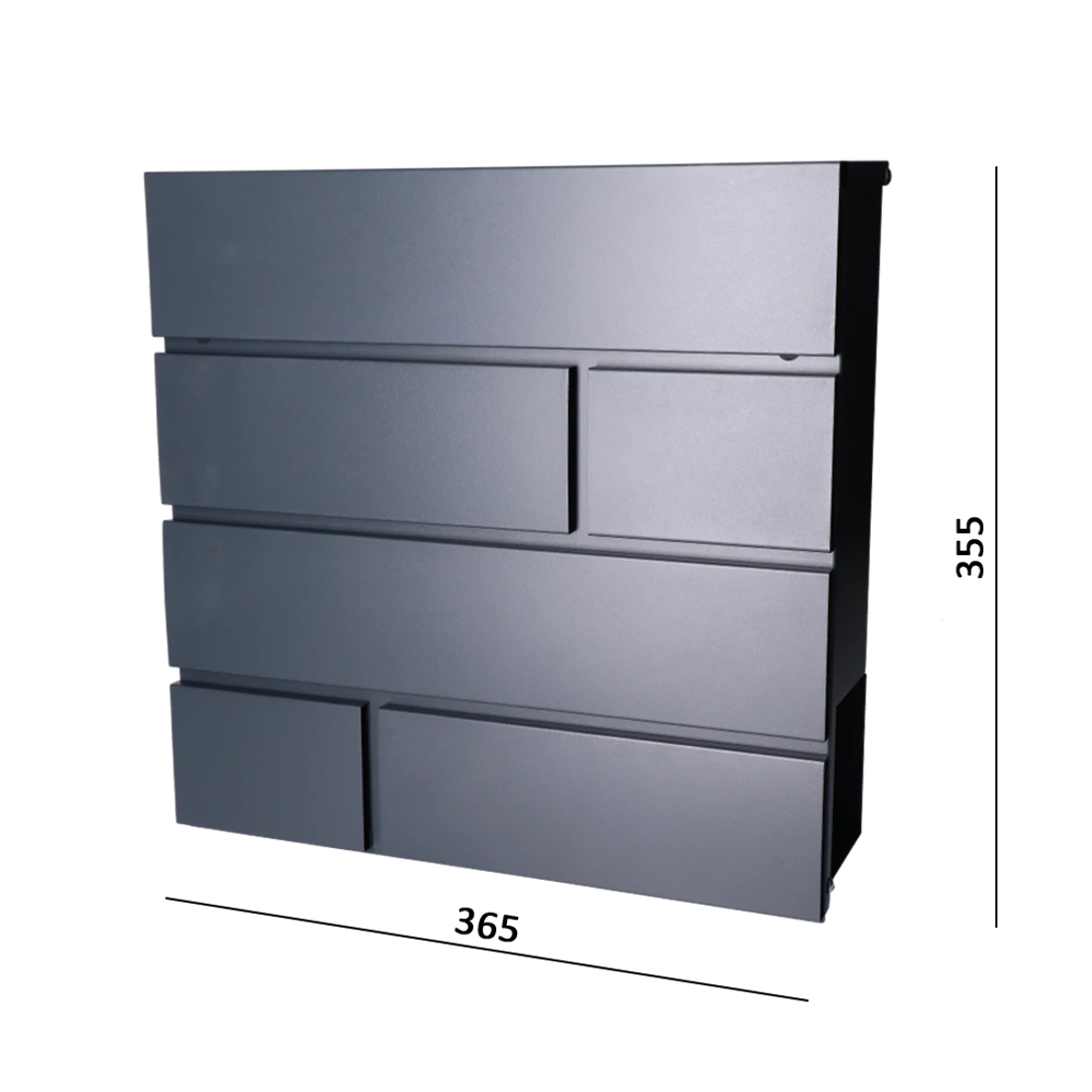 Poštová schránka, max. formát listu A4, RAL 7016