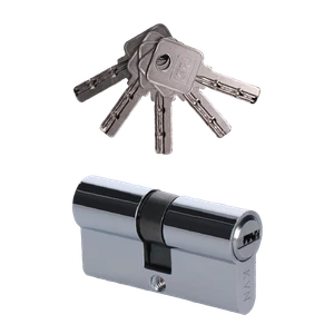 Cylindrická vložka EURO 30/30 mm, niklová, 5 kľúčov - slide 0