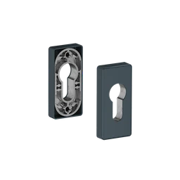 Hliníková rozeta na cylindrickú vložku, RAL 7016 matná