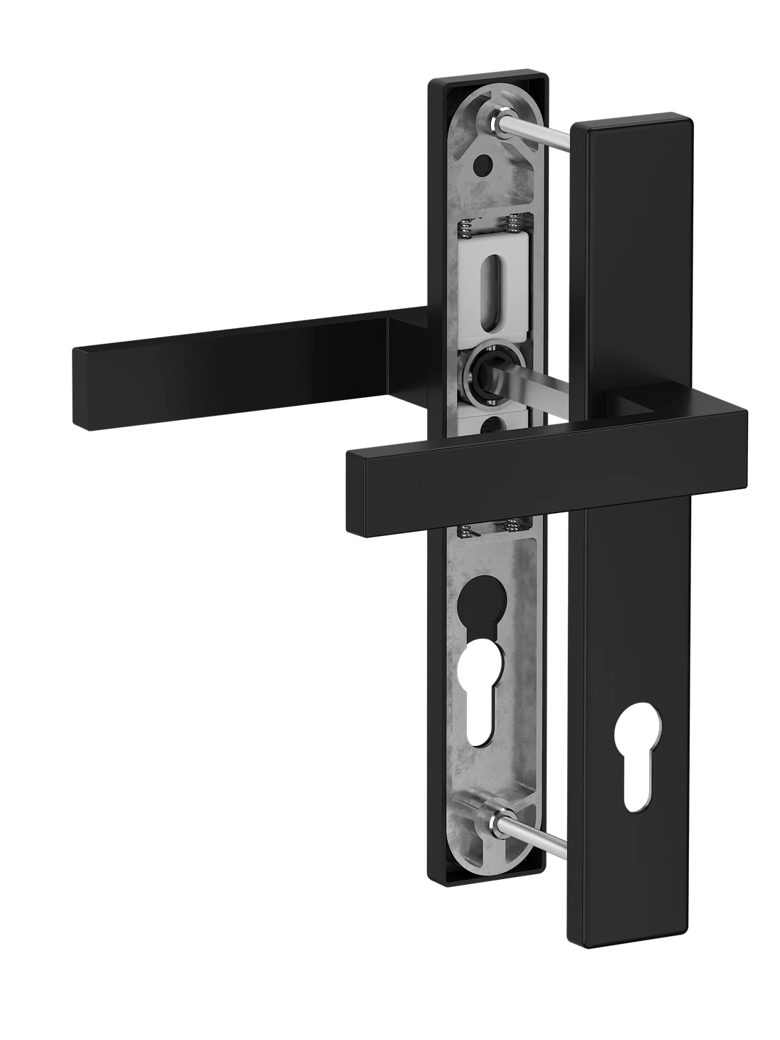 Hliníkový set so štítom kľučka/kľučka, RAL 9005 matná