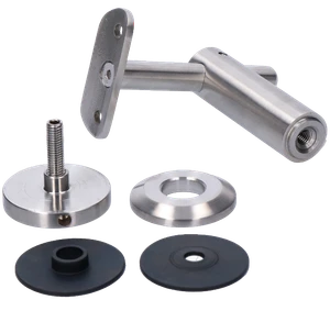 Držák madla ø 42,4 mm pevný, broušená nerez AISI 304 - slide 3