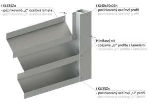 Z-profil lamela 20 x 40 x 20 x 1,5 x 2000 mm, pozink - slide 3