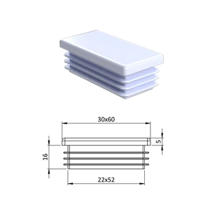 Krytka plastová 30 x 60 mm - slide 0