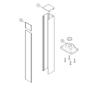 PD0280A3003 vrchná krytka pre hliníkový stĺpik PPH3, PPH4 - slide 1
