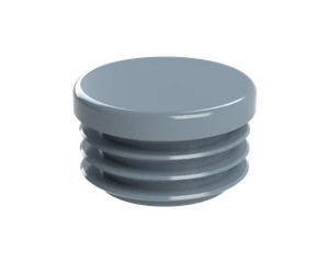 Vnútorná krytka guľatá ø 35 mm, plastová, sivá - slide 1