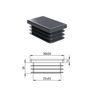 Krytka plastová 30 x 50 mm - slide 0