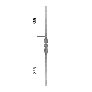 Tyč 12 x 12 x 900 mm, kovaná - slide 3