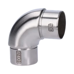 Spojka oblúková na trubku ø 42,4 mm, brúsená nerez AISI 304