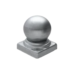 Strieška plechová, 60 x 60 mm s guľou ø 57 mm