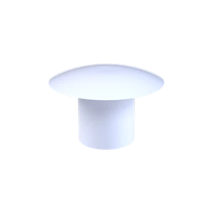 Vnitřní krytka kulatá ø 10 mm, otvor ø 5 mm, bílá, plast - slide 1