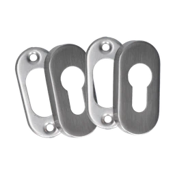 Oválna rozeta na cylindrickú vložku, brúsená AISI 304