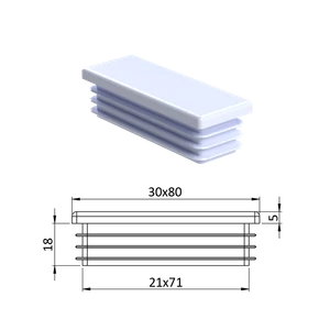 Krytka plastová 30 x 80 mm - slide 0