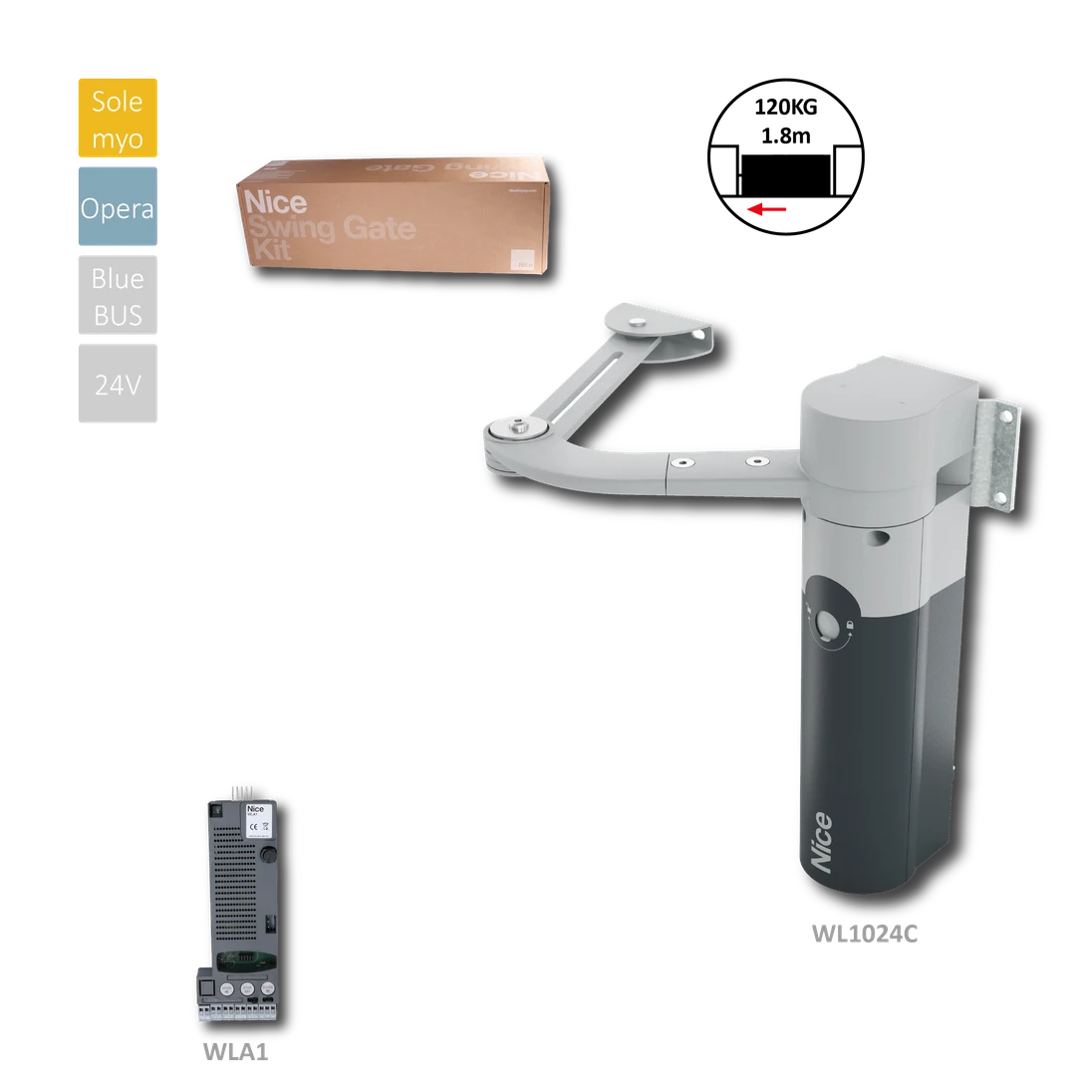 Walky1024C ramenový pohon pre krídlovú bránu WL1024C
