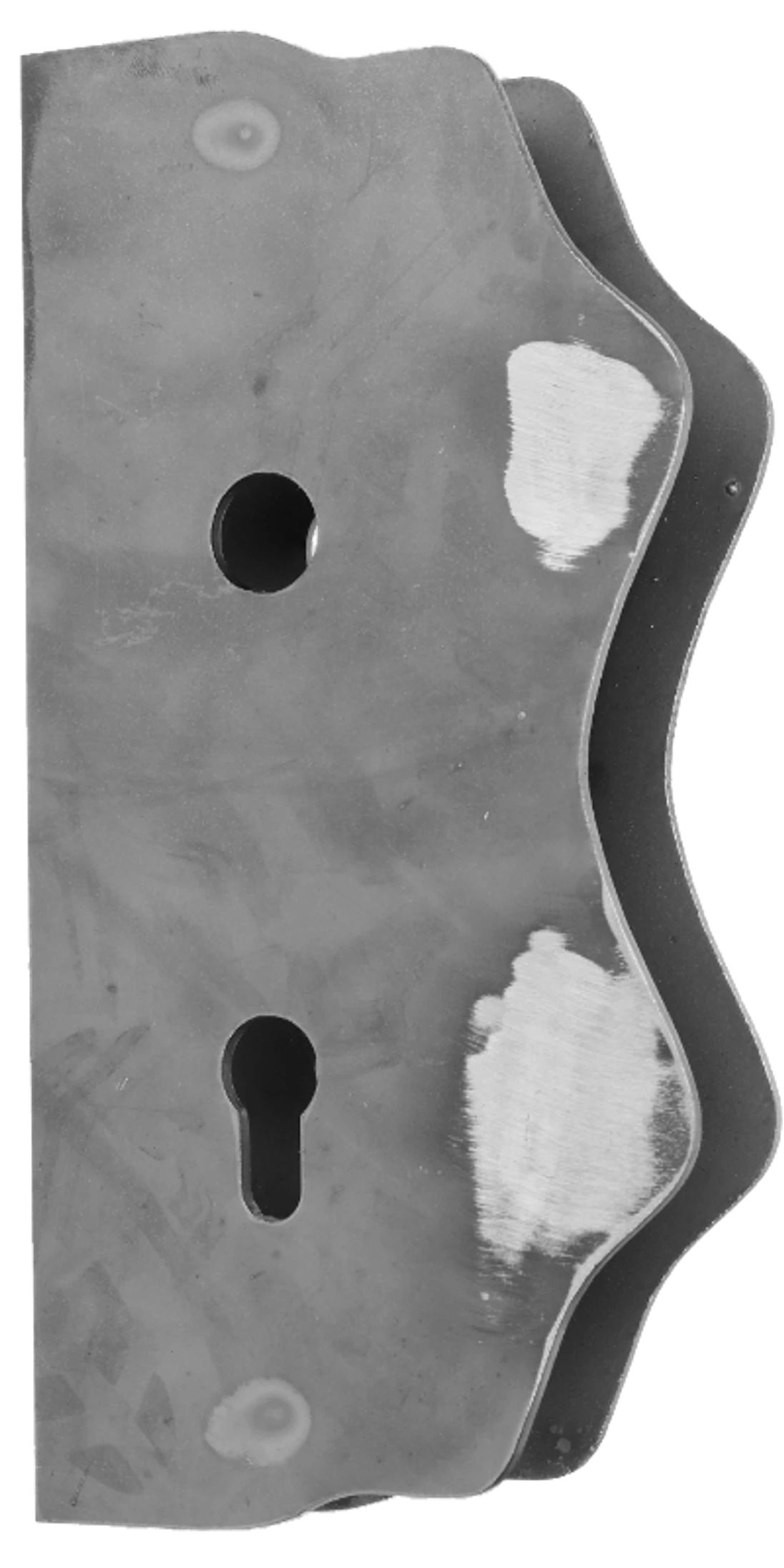 Kazetová sestava pro branku 250x125x30mm, otvor pro kliku ø 20mm, na profil 30x30mm, hladká, pro zámek ZM90/80