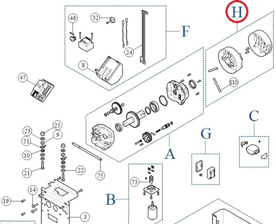 PRXB04 zostava držiakov ramena S-BAR/X-BAR
