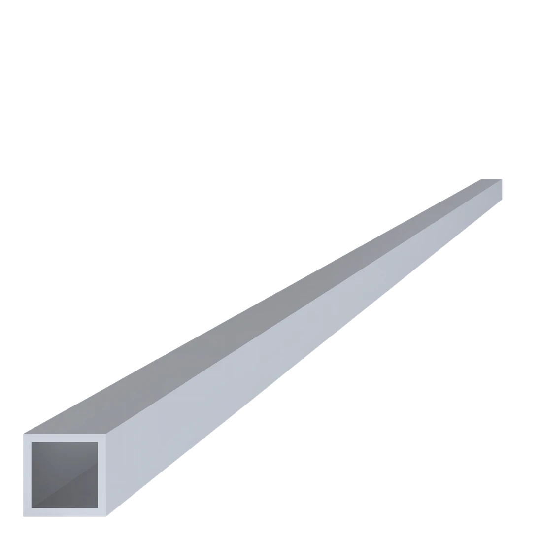 Al jekl 20 x 20 x 2 x 6000 mm, bez povrchové úpravy