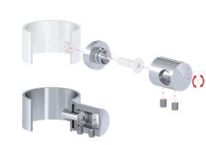 Držiak tyče ø 12 mm na trubku ø 42,4 mm, brúsená AISI 316 - slide 2