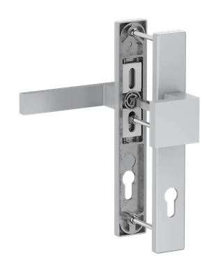 Hliníkový set so štítom kľučka/guľa, strieborná farba - slide 0