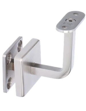 Držák madla na stěnu pevný s krytkou, broušená AISI 304 - slide 1