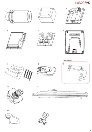 041A0355 konzola pre uchytenie pohonu LA300EV na stĺp - slide 1