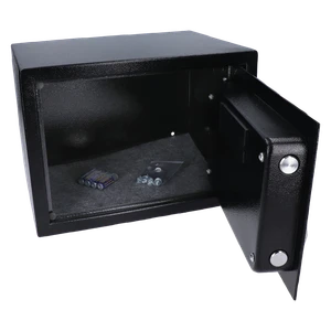 Nábytkový elektronický trezor (350x250x250mm), tloušťka: dveří 3mm, tělo 1mm, vnitřní rozměry 245x185x245mm, barva: čern - slide 5