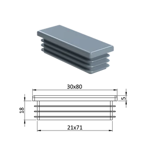 Krytka plastová 30 x 80 mm - slide 0