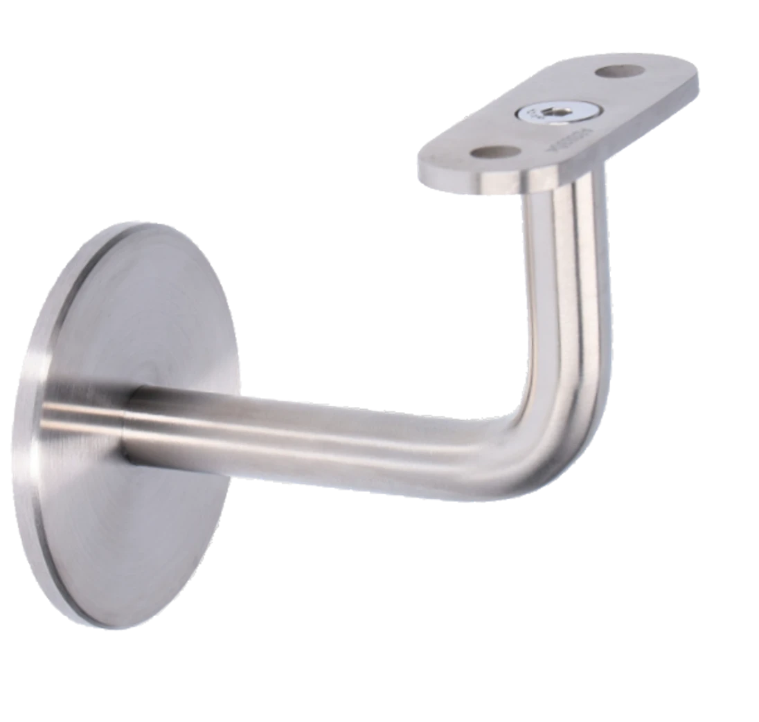 Držiak madla 40 x 40 mm na stenu, brúsená nerez AISI 304