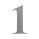 Číslo domovní 1, s 3M páskou, broušená nerez AISI304