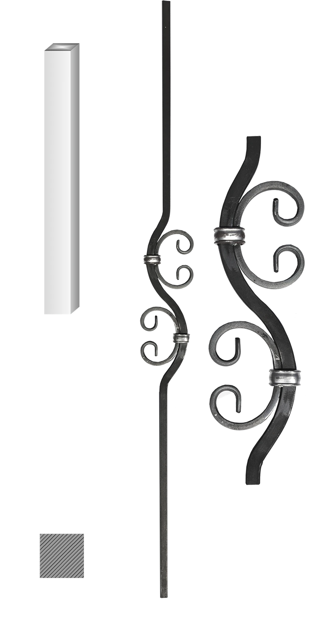 Tyč 12 x 12 mm, 90 x 1000 mm