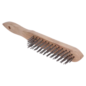 Kartáč ruční ocelový, 5 řadový, 300mm, dřevěná rukojeť - slide 1