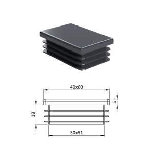 Krytka plastová 40 x 60 mm - slide 0